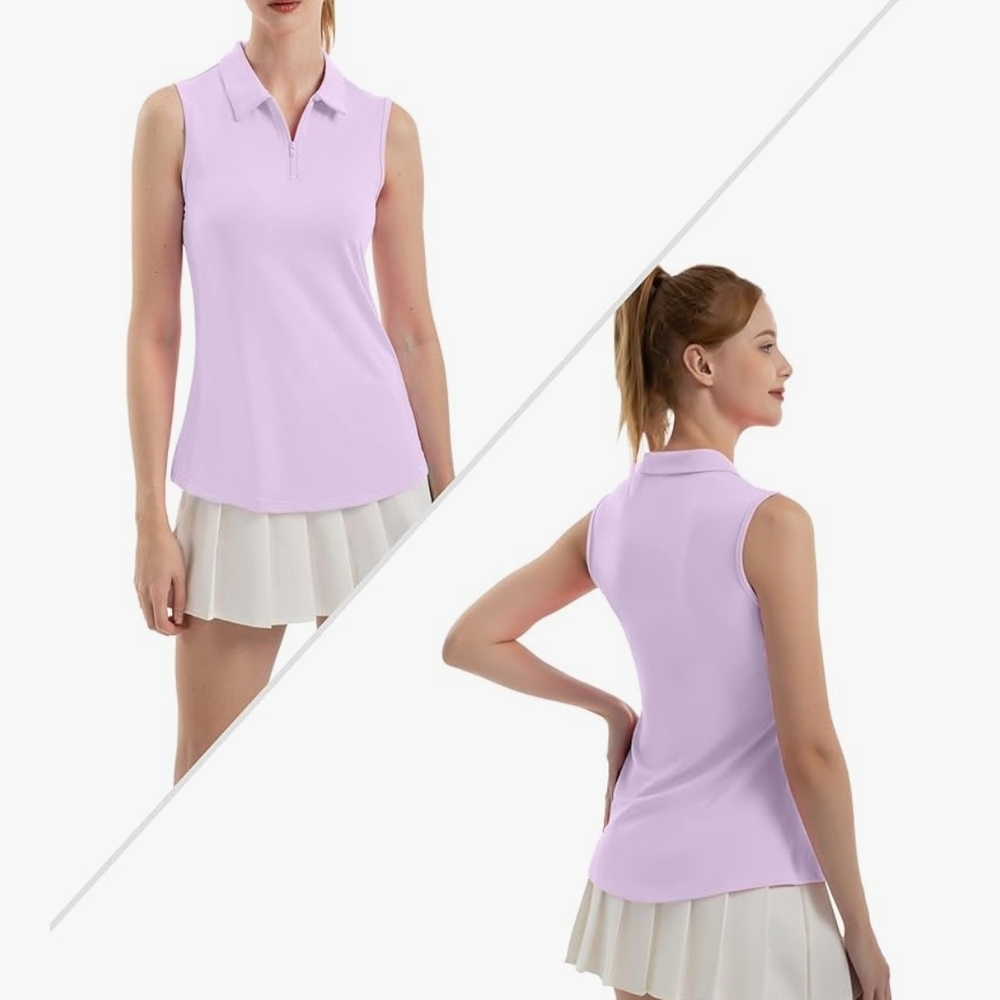 NWT Lavender 2x Sleeveless Polo Blouse